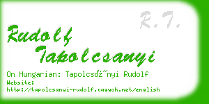 rudolf tapolcsanyi business card